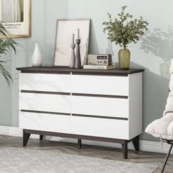 NicBex 5/6 Drawer Dresser For Bedroom,Modern Closet Dressers Chest Of Drawers For Living Room,Entryway,Hallway,White 13 NicBex 5/6 Drawer Dresser For Bedroom,Modern Closet Dressers Chest Of Drawers For Living Room,Entryway,Hallway,White -Nicbex GUEST 8db880e3 b1f4 490e bc5c 561a01331b56 1