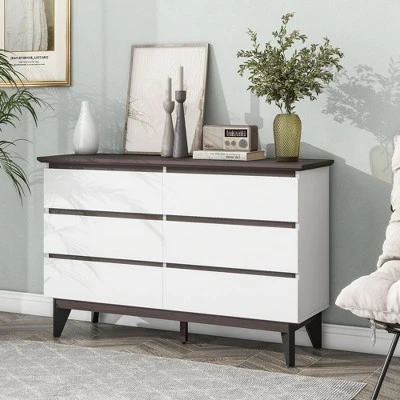 NicBex 5/6 Drawer Dresser For Bedroom,Modern Closet Dressers Chest Of Drawers For Living Room,Entryway,Hallway,White 8 NicBex 5/6 Drawer Dresser For Bedroom,Modern Closet Dressers Chest Of Drawers For Living Room,Entryway,Hallway,White - Image 6