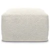 NicBex Large Square Boucle Pouf Ottoman Footstool For Living Room, Bedroom, Ivory