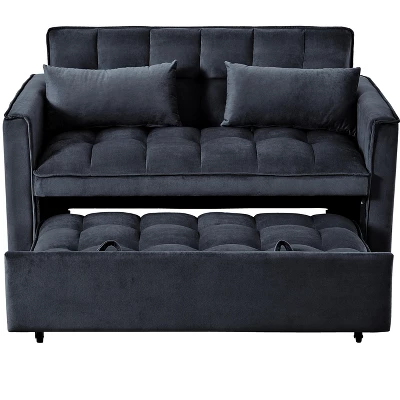 NicBex Modern 3-in-1 Pull Out Sofa Bed With Adjustable Backrest & Pockets,Convertible Sleeper Sofa Couch For Living Room,Apartment 4 NicBex Modern 3-in-1 Pull Out Sofa Bed With Adjustable Backrest & Pockets,Convertible Sleeper Sofa Couch For Living Room,Apartment - Image 2