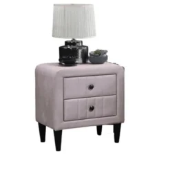 NicBex 22" Modern Velvet Nightstand,Glam Night Stand With Drawers,Bedside Table With Tapered Legs For Bedroom&Living Room -Nicbex GUEST 8f756933 0750 4b65 82db c882dd44417e