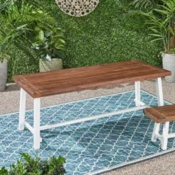 NicBex Outdoor Dining Table For 6-8,Patio Acacia Wood Large Tabletop & Metal Frame Table,Suitable For Garden,Backyard 12 NicBex Outdoor Dining Table For 6-8,Patio Acacia Wood Large Tabletop & Metal Frame Table,Suitable For Garden,Backyard -Nicbex GUEST 911b171f ad71 4ff9 88bb 51dfc062354f