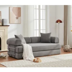NicBex Oversized Upholstered Floor Sofa Bed With Convertible Folding Design,2-Seater Futon Couch Sleeper Sofa For Living Room,Bedroom -Nicbex GUEST 9261d889 fdb1 4814 bfc6 cfec2e1e4eeb