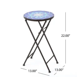 NicBex Modern Round Outdoor End Table Outdoor Side Table With Iron Frame, Patio Table Small Table Outdoor Coffee Table For Backyard, Balcony, Porch 11 NicBex Modern Round Outdoor End Table Outdoor Side Table With Iron Frame, Patio Table Small Table Outdoor Coffee Table For Backyard, Balcony, Porch -Nicbex GUEST 94ab6f62 7fa1 478a 950a 59964080e7e4