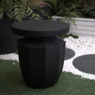 NicBex Modern Terrazzo-Style Outdoor Side Table, Multi-Use Patio End Table & Garden Stool, Hourglass-inspired Geometric Design Garden Conner Table 4 NicBex Modern Terrazzo-Style Outdoor Side Table, Multi-Use Patio End Table & Garden Stool, Hourglass-inspired Geometric Design Garden Conner Table - Image 2