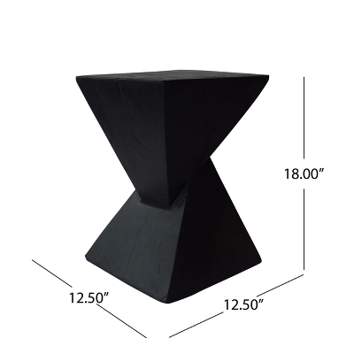 NicBex Outdoor End Table Modern Twisted Hourglass Design Outdoor Side Table, Concrete Patio Table Outdoor Coffee Table For Backyard, Balcony, Porch 7 NicBex Outdoor End Table Modern Twisted Hourglass Design Outdoor Side Table, Concrete Patio Table Outdoor Coffee Table For Backyard, Balcony, Porch - Image 5