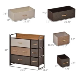 NicBex 7 Drawers Dresser For Bedroom,Fabric Dresser With Wooden Platform,Dressers For Kids Room,Living Room,Entry And Hallway,Brown 7 NicBex 7 Drawers Dresser For Bedroom,Fabric Dresser With Wooden Platform,Dressers For Kids Room,Living Room,Entry And Hallway,Brown -Nicbex GUEST 96bbef3c d8ce 4d76 bb0b 5ad86e86a27a