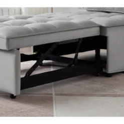 NicBex Couches For Living Room Armless Convertible Sleeping Single Sofa Bed Velvet Upholstered Couch With Removable Back For Apartment -Nicbex GUEST 990dc600 ffa5 49dd be43 b3ad02412a4b