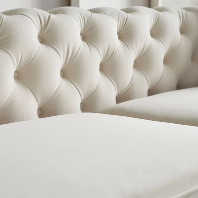 NicBex Couches For Living Room 86" Loveseat Sofa Luxury Modern Velvet Fluffy Upholstered 2-seater Sofa With 2 Throw Pillows For Bedroom 5 NicBex Couches For Living Room 86" Loveseat Sofa Luxury Modern Velvet Fluffy Upholstered 2-seater Sofa With 2 Throw Pillows For Bedroom - Image 3