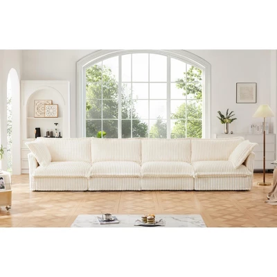 NicBex Couches For Living Room Single Deep Seat Sofa Couch Corduroy Slip-covered Armchair With 1 Big Back Cushion And 2 Big Toss Pillows 12 NicBex Couches For Living Room Single Deep Seat Sofa Couch Corduroy Slip-covered Armchair With 1 Big Back Cushion And 2 Big Toss Pillows - Image 10