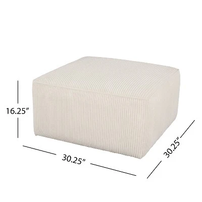 NicBex Square Ottoman,Corduroy Poufs With Foam Chunk Filling,Fluffy Pouf Foot Stool For Living Room,Bedroom,Office 4 NicBex Square Ottoman,Corduroy Poufs With Foam Chunk Filling,Fluffy Pouf Foot Stool For Living Room,Bedroom,Office - Image 2