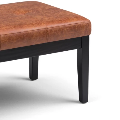 NicBex Modern Rectangular Tufted Pouf Ottoman, Contemporary Entryway Bench With Wood Framed Base And Legs For Bedroom, Living Room, Dark Brown 5 NicBex Modern Rectangular Tufted Pouf Ottoman, Contemporary Entryway Bench With Wood Framed Base And Legs For Bedroom, Living Room, Dark Brown - Image 3