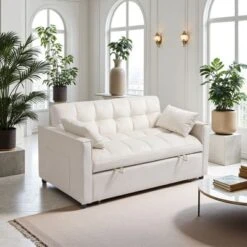 NicBex Convertible Sofa Bed Loveseat Couch With Pull Out Bed & Adjustable Backrest,Upholstered Sleeper Sofa For Living Room,Bedroom -Nicbex GUEST 9c92ec5b 834d 4813 99f4 c068d3f463cb