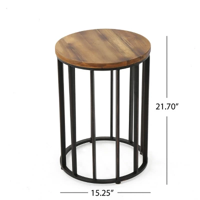 NicBex Modern Outdoor End Table Outdoor Side Table, Outdoor Coffee Table Patio Table Small Table Outdoor Table For Backyard, Balcony, Porch 6 NicBex Modern Outdoor End Table Outdoor Side Table, Outdoor Coffee Table Patio Table Small Table Outdoor Table For Backyard, Balcony, Porch - Image 4