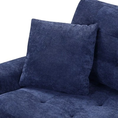 NicBex Modern 82.6" Pull Out Sofa Bed Velvet Convertible Sleeper Sofa With USB Ports For Living Room 6 NicBex Modern 82.6" Pull Out Sofa Bed Velvet Convertible Sleeper Sofa With USB Ports For Living Room - Image 4