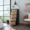 NicBex 5 Drawers Dresser For Bedroom,Modern Style Wooden Drawers With Black Handle,Dressers For Kids Room,Living Room,Entry And Hallway