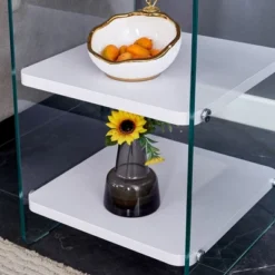 NicBex 3-Tier Glass Panel Night Stand,Modern Nightstand With Tempered Glass,MDF Bedside Table With Storage Shelf,Side Table For Bedroom,Living Room 10 NicBex 3-Tier Glass Panel Night Stand,Modern Nightstand With Tempered Glass,MDF Bedside Table With Storage Shelf,Side Table For Bedroom,Living Room -Nicbex GUEST 9f33adb7 1983 4b1d 8b84 ba07d1e568af