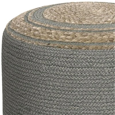 NicBex Round Braided Pouf Ottoman Versatile Accent Furniture For Comfort And Additional Seating, Dove Grey 4 NicBex Round Braided Pouf Ottoman Versatile Accent Furniture For Comfort And Additional Seating, Dove Grey - Image 2
