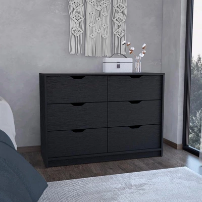 NicBex 6-Drawer Bedroom Dresser,Modern Dressers With Cut-Out Handles ,Chest Of Drawers For Living Room,Dining Room,Hallway 7 NicBex 6-Drawer Bedroom Dresser,Modern Dressers With Cut-Out Handles ,Chest Of Drawers For Living Room,Dining Room,Hallway - Image 5
