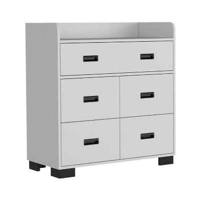 NicBex 5 Drawer Dresser For Bedroom,Modern Style Drawers With Black Pulls,,Dressers For Kids Room,Living Room,Entry And Hallway 8 NicBex 5 Drawer Dresser For Bedroom,Modern Style Drawers With Black Pulls,,Dressers For Kids Room,Living Room,Entry And Hallway - Image 6