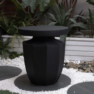 NicBex Modern Terrazzo-Style Outdoor Side Table, Multi-Use Patio End Table & Garden Stool, Hourglass-inspired Geometric Design Garden Conner Table 10 NicBex Modern Terrazzo-Style Outdoor Side Table, Multi-Use Patio End Table & Garden Stool, Hourglass-inspired Geometric Design Garden Conner Table - Image 8