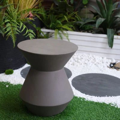 NicBex Modern Terrazzo-Style Outdoor Side Table, Multi-Use Patio End Table & Garden Stool, Hourglass-inspired Geometric Design Garden Conner Table 9 NicBex Modern Terrazzo-Style Outdoor Side Table, Multi-Use Patio End Table & Garden Stool, Hourglass-inspired Geometric Design Garden Conner Table - Image 7