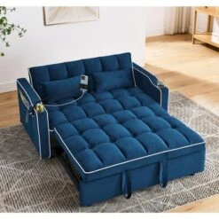 NicBex Modern Pull Out Sofa Bed Velvet Convertible Sofa Couch With Adjustable Back, USB Port And Swivel Phone Stand For Living Room -Nicbex GUEST a775bcfc a37c 40a7 8301 bf1c588e2f45