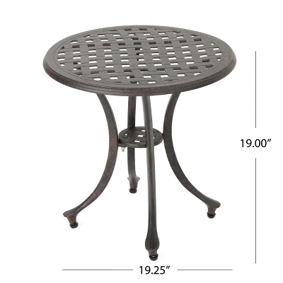 NicBex Modern Aluminum Outdoor End Table Outdoor Side Table, Outdoor Coffee Table Patio Table Small Table Outdoor Table For Backyard, Balcony, Porch 5 NicBex Modern Aluminum Outdoor End Table Outdoor Side Table, Outdoor Coffee Table Patio Table Small Table Outdoor Table For Backyard, Balcony, Porch - Image 3