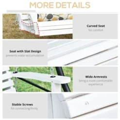 NicBex 3-Seat Outdoor Wooden Porch Swing With Folding Coffee Table And Cup Holders For Patio Bedroom Garden,White 10 NicBex 3-Seat Outdoor Wooden Porch Swing With Folding Coffee Table And Cup Holders For Patio Bedroom Garden,White -Nicbex GUEST a849915b d7ba 4e0d 8cd0 dabc33a0e882