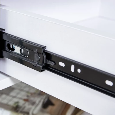 NicBex Modern Glass Panel Nightstand With Drawer,19" Bedside Table With Open Shelf,MDF & Tempered Glass Night Stand For Bedroom&Living Room 4 NicBex Modern Glass Panel Nightstand With Drawer,19" Bedside Table With Open Shelf,MDF & Tempered Glass Night Stand For Bedroom&Living Room - Image 2