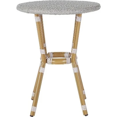 NicBex Outdoor Dining Table Set Bistro Table With Rattan Top & Chairs,Patio Furniture Bistro Set For Garden,Backyard,Poolside 4 NicBex Outdoor Dining Table Set Bistro Table With Rattan Top & Chairs,Patio Furniture Bistro Set For Garden,Backyard,Poolside - Image 2