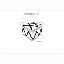 NicBex Handwoven Pouf Ottoman, Modern Home Decor Multi-Functional Footstool, Stylish Striped Design For Living Room, Or Nursery