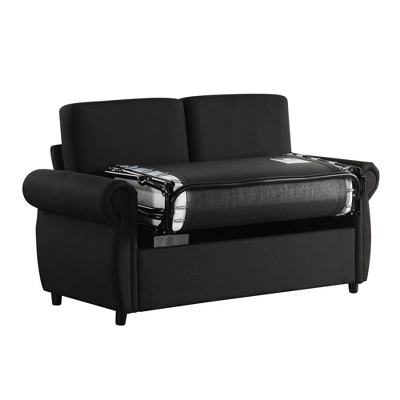 NicBex Convertible Sleeper Chair,57.5" Modern Pull-out Sofa Bed With Adjustable Backrest,2-in-1 Couches With Foam Mattress For Living Room,Black 3 NicBex Convertible Sleeper Chair,57.5" Modern Pull-out Sofa Bed With Adjustable Backrest,2-in-1 Couches With Foam Mattress For Living Room,Black