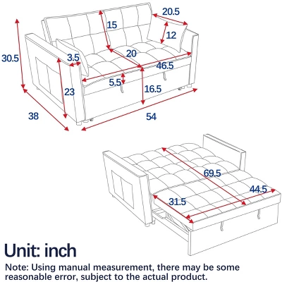 NicBex Modern Pull Out Sofa Bed Velvet Convertible Sleeper Sofa With Adjustable Backrest And 2 Pillows For Living Room 3 NicBex Modern Pull Out Sofa Bed Velvet Convertible Sleeper Sofa With Adjustable Backrest And 2 Pillows For Living Room
