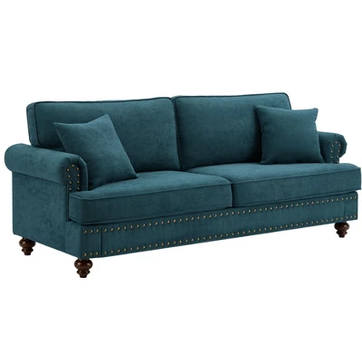 NicBex 82.09 Inch Chenille Sofa Couch,3-Seater Sofa With 2 Throw Pillows For Living Room,Bedroom,Office,Apartment 7 NicBex 82.09 Inch Chenille Sofa Couch,3-Seater Sofa With 2 Throw Pillows For Living Room,Bedroom,Office,Apartment - Image 5