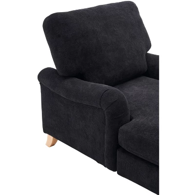 NicBex Couches For Living Room 37.4" Oversized Chaise Fabric Upholstered 1-Seater Sofa Couch Lounger Comfort Sleeper Sofa With Solid Wood Legs 5 NicBex Couches For Living Room 37.4" Oversized Chaise Fabric Upholstered 1-Seater Sofa Couch Lounger Comfort Sleeper Sofa With Solid Wood Legs - Image 3