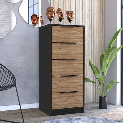 NicBex 5 Drawer Dresser For Bedroom,Modern Style Drawers With Black Handle,Dressers For Kids Room,Living Room,Entry And Hallway 6 NicBex 5 Drawer Dresser For Bedroom,Modern Style Drawers With Black Handle,Dressers For Kids Room,Living Room,Entry And Hallway - Image 4