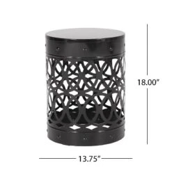 NicBex Outdoor End Table Modern Outdoor Metal End Table Outdoor Side Table, Metal Patio Table Outdoor Coffee Table For Backyard, Balcony, Porch -Nicbex GUEST b65c3e0f b27f 47d8 8d41 7a6ed1b89110