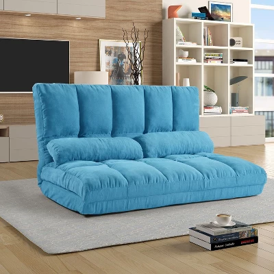 NicBex Double Folding Sofa Floor Recliner Sofa Futon Sofa With 2 Pillows Backrest Can Be Adjusted Forward And Backward 5 NicBex Double Folding Sofa Floor Recliner Sofa Futon Sofa With 2 Pillows Backrest Can Be Adjusted Forward And Backward - Image 3