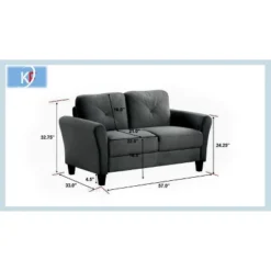 NicBex Modern 2/3-Seat Loveseat Sofa Couch For Living Room,Bedroom,Comfy Upholstered Sectional Futon Couch With Deep Cushions -Nicbex GUEST b8d06abd b302 4c4d 92fa e3fb6f5ecbdd