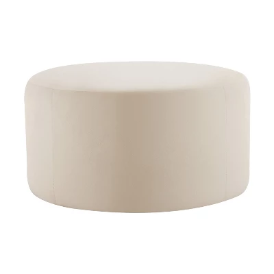 NicBex 30" Modern Ottoman With Velvet Fabric, Upholstered Foot Stool With Cushioned Seat, Round Ottoman Pouf For Living Room, Bedroom 3 NicBex 30" Modern Ottoman With Velvet Fabric, Upholstered Foot Stool With Cushioned Seat, Round Ottoman Pouf For Living Room, Bedroom