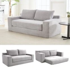 NicBex Convertible 2-in-1 Design Upholstered Loveseat Sofa Bed With Metal Frame,Futon Couch Sleeper Sofa For Living Room,Bedroom 16 NicBex Convertible 2-in-1 Design Upholstered Loveseat Sofa Bed With Metal Frame,Futon Couch Sleeper Sofa For Living Room,Bedroom -Nicbex GUEST b949f792 b569 4ed3 8986 b08e4a7de518