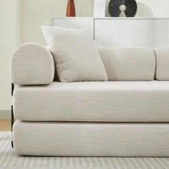 NicBex Corduroy Convertible Sofa Bed,Sleeper Couch With 2 Pillows,Flexible Combination,Futon Couch For Living Room,Office,Apartment -Nicbex GUEST b972ddec 1ab8 415d 9dae d3752e9708aa
