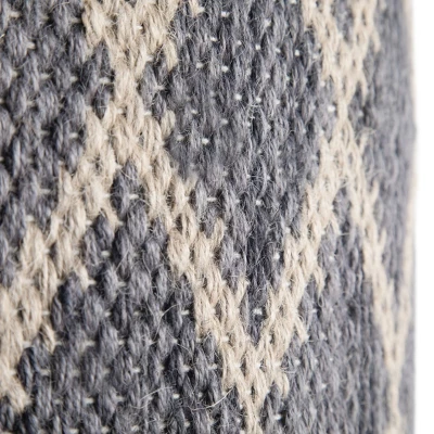 NicBex Chic Round Braided Pouf Ottoman Multicolored Footstool For Living Room, Bedroom,Grey/Natural 4 NicBex Chic Round Braided Pouf Ottoman Multicolored Footstool For Living Room, Bedroom,Grey/Natural - Image 3