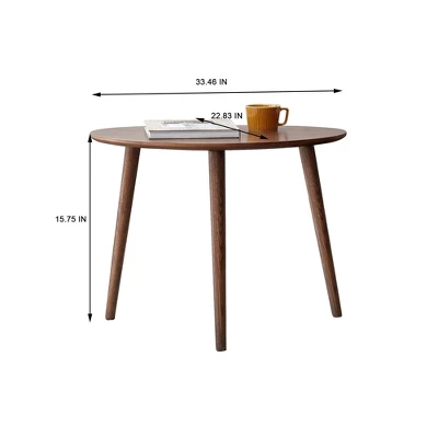 NicBex Small Round 24"H Side Tables, Solid Acacia Wood Patio End Table Coffee Table With Metal Leg, Outdoor/Indoor Accent Table 9 NicBex Small Round 24"H Side Tables, Solid Acacia Wood Patio End Table Coffee Table With Metal Leg, Outdoor/Indoor Accent Table - Image 7
