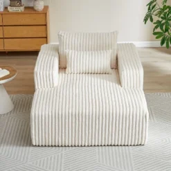 NicBex Modern Indoor Corduroy Sponge Single Sofa With Back Cushion & Pillow,Fluffy Sleeper Chair For Living Room,Bedroom 15 NicBex Modern Indoor Corduroy Sponge Single Sofa With Back Cushion & Pillow,Fluffy Sleeper Chair For Living Room,Bedroom -Nicbex GUEST beb562ea 0d03 4e1f 94a3 8febfa500650