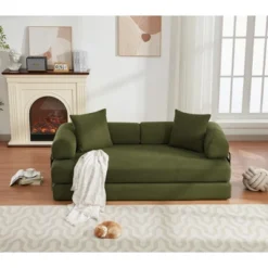 NicBex Oversized Upholstered Floor Sofa Bed With Convertible Folding Design,2-Seater Futon Couch Sleeper Sofa For Living Room,Bedroom -Nicbex GUEST c0f8e52a d66d 4ff2 b96c dc2711c51984