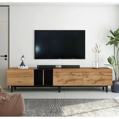 NicBex TV Stand Modern TV Stand Entertainment Center With Large Storage Cabinet For 80'' TV For Living Room, Bedroom 7 NicBex TV Stand Modern TV Stand Entertainment Center With Large Storage Cabinet For 80'' TV For Living Room, Bedroom - Image 5