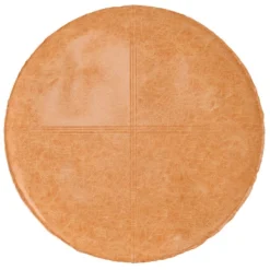 NicBex Large Round Coffee Table Pouf Ottoman Footstool For Living Room, Bedroom, Distressed Brown