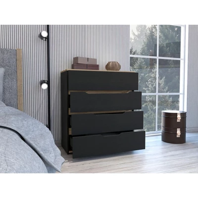 NicBex 4 Drawers Dresser For Bedroom,Dressers With Light Oak Wooden Top,Modern Freestanding Dresser,Storage Dresser For Bedroom 6 NicBex 4 Drawers Dresser For Bedroom,Dressers With Light Oak Wooden Top,Modern Freestanding Dresser,Storage Dresser For Bedroom - Image 4